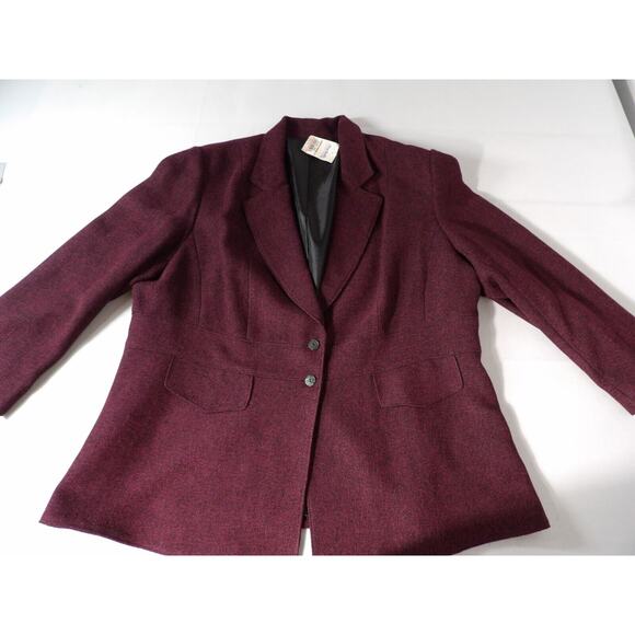Giorgio Sant Angelo Blazer Womens 22W Tweed Black Pink Double Button NWT Vtg - Picture 8 of 15